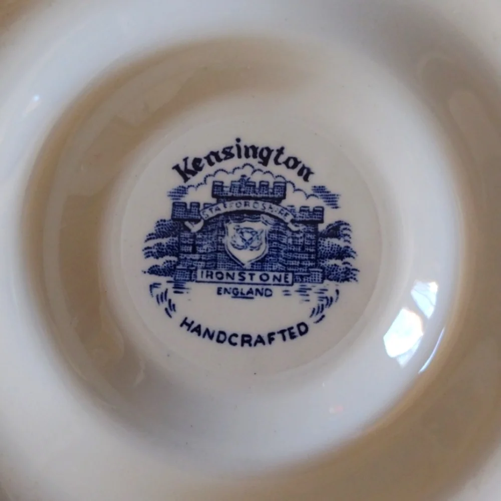 Kensington Ironstone England tea cup saucers set of 3